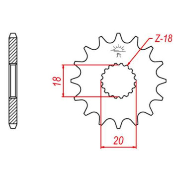 Pignon JT 16 dents pas 428 type 426