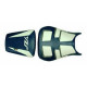 Housse de selle Bagster (2104D) Baltique/Blanc/Acier/Lettres Acier Yamaha YZF-R6 00