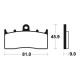 Brake pads motorcycle metal fried Tecnium MF278