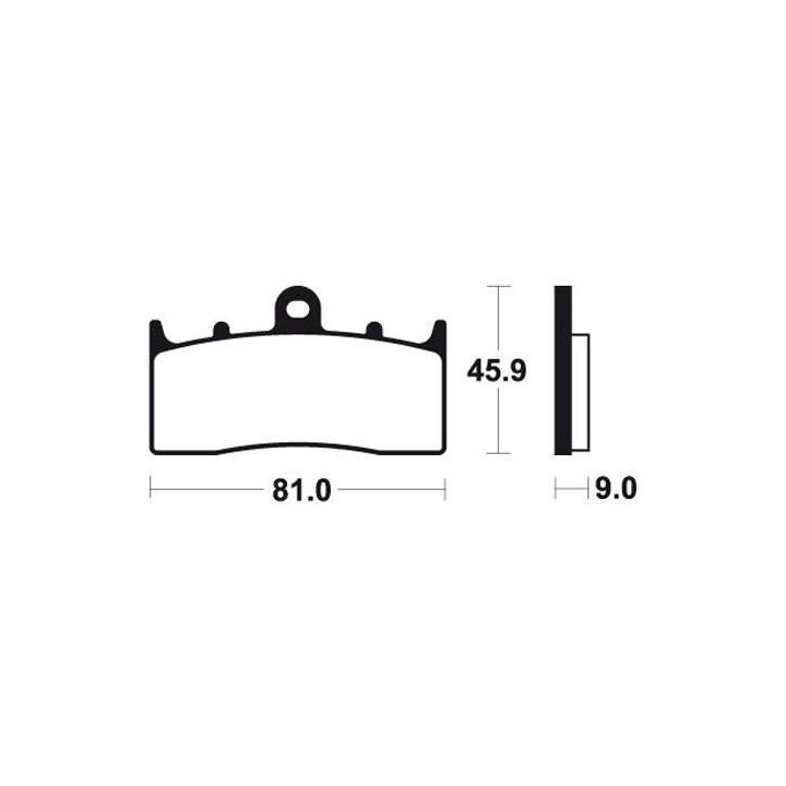 Brake pads motorcycle metal fried Tecnium MF278