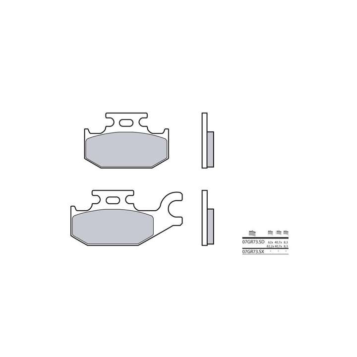 Plaquettes de frein sinter BREMBO 07GR73SD