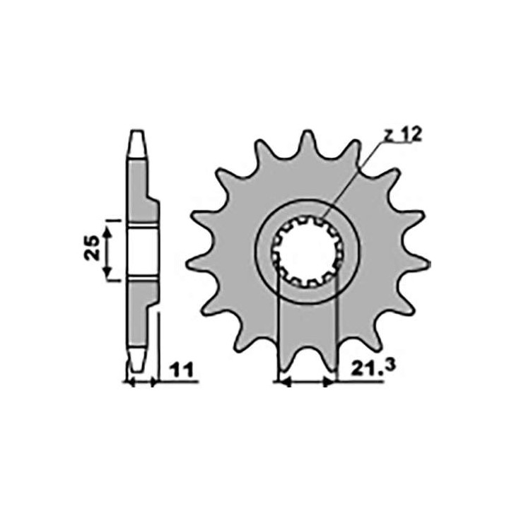 Pignon PBR 17 dents pas 520 type 727 Husqvarna SM570R