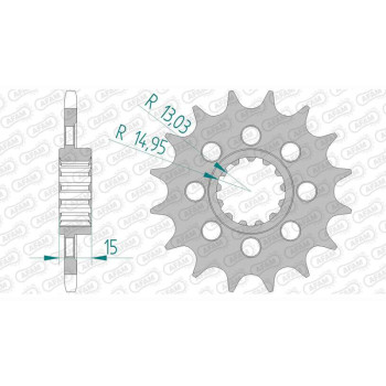 Pignon AFAM 15 dents pas 520 type 166801 BMW HP4 1000 Pignon AFAM 15 dents pas 520 type 166801 BMW HP4 1000
