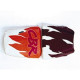 Housse de selle Bagster (2008H) Mastic/Bordeaux Fonce/Orange/Lettres Rouges Honda CBR900 94-95