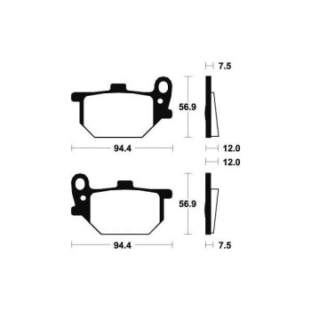 Plaquettes de frein organique BENDIX MA45