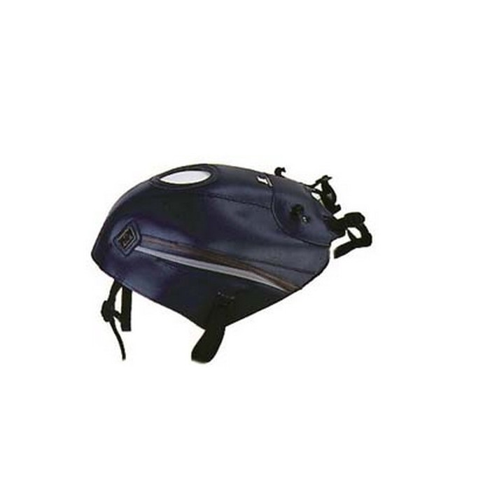 Bagster navy tank mat with eggplant and steel stripes (1207G) Yamaha TDM850