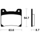 Brake plates metal fried Tecnium MR55