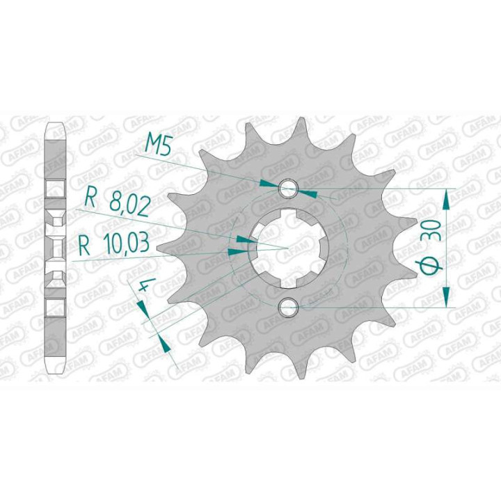Pignon AFAM 15 dents pas 428 type 46200 Cagiva 125 Elefant