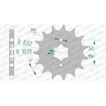 Pignon AFAM 15 dents pas 428 type 46200 Cagiva 125 Elefant