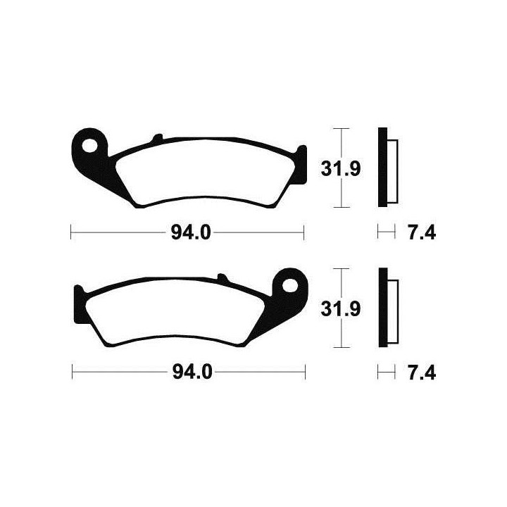 Brake plates metal fried Tecnium MO103