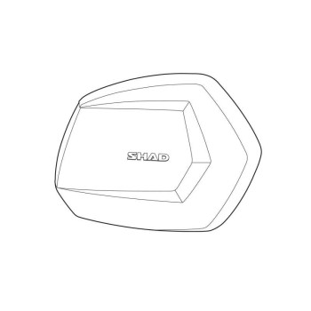 Capot de rechange droit alu pour valise moto Shad SH35 Capot de rechange droit alu pour valise moto Shad SH35