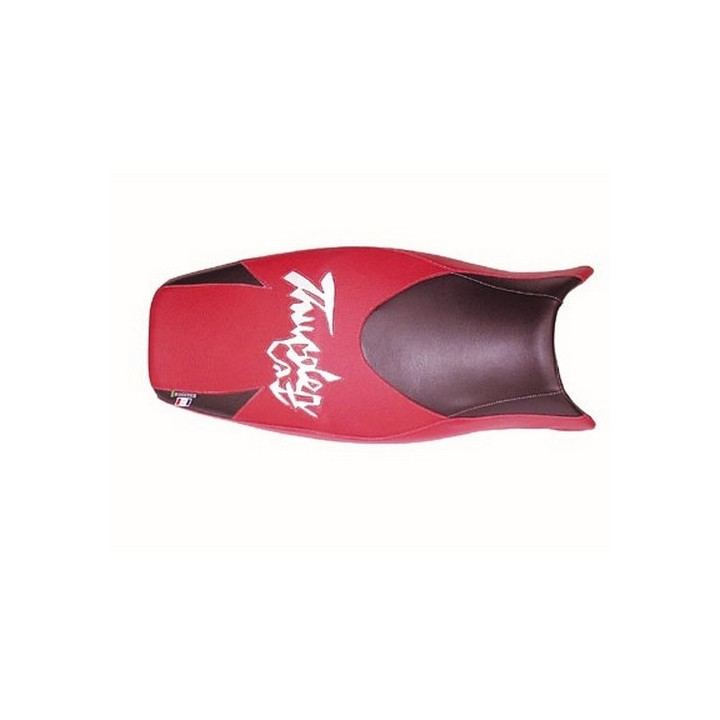 Housse de selle Bagster (2039G) Rouge Fonce/Noir/Lettres Argent Yamaha YZF600 R 99-01