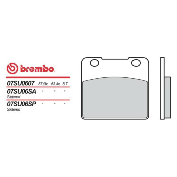 Plaquettes de frein moto organique Brembo 07SU0607