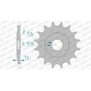 Pignon anti-boue AFAM 16 dents pas 520 type 22401 Suzuki DR 250 S