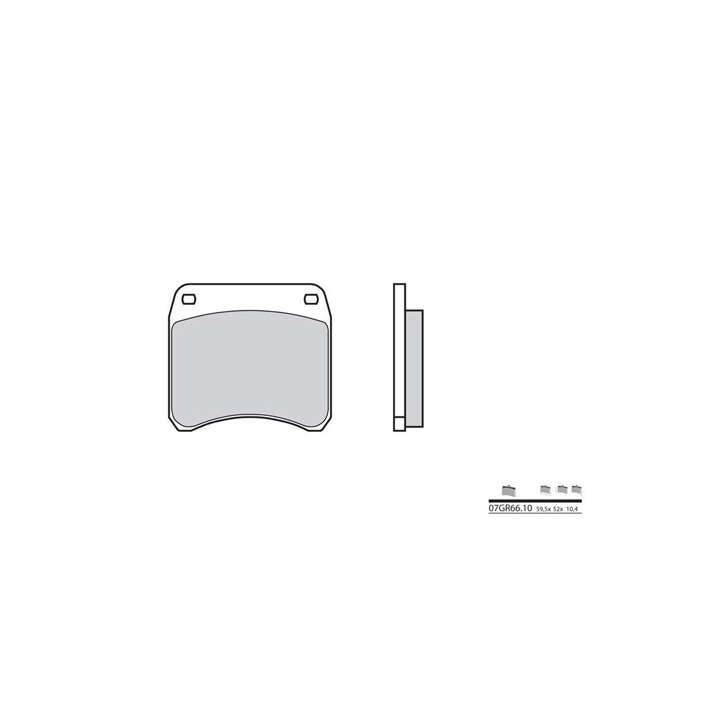 Plaquettes de frein organique BREMBO 07GR6610