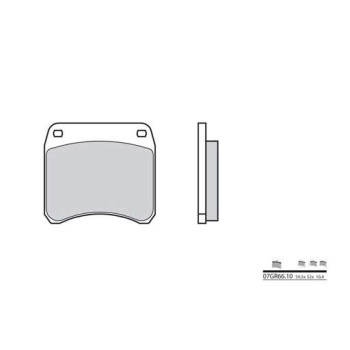 Plaquettes de frein organique BREMBO 07GR6610