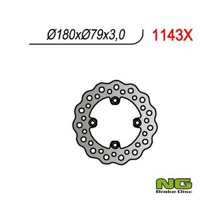 Fixed petal NG brake disc 180mm (ref. 1143X)