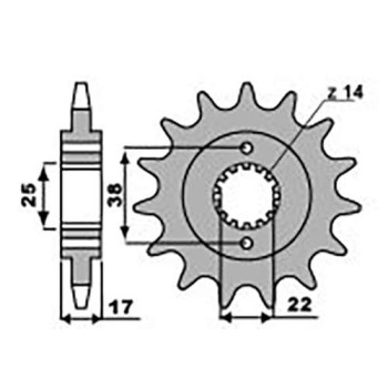Pignon PBR 15 dents pas 520 type 2094 Ducati Monster 900ie Pignon PBR 15 dents pas 520 type 2094 Ducati Monster 900ie
