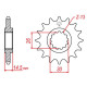 Pignon JT 16 dents pas 525 type 1332 Honda VFR800F
