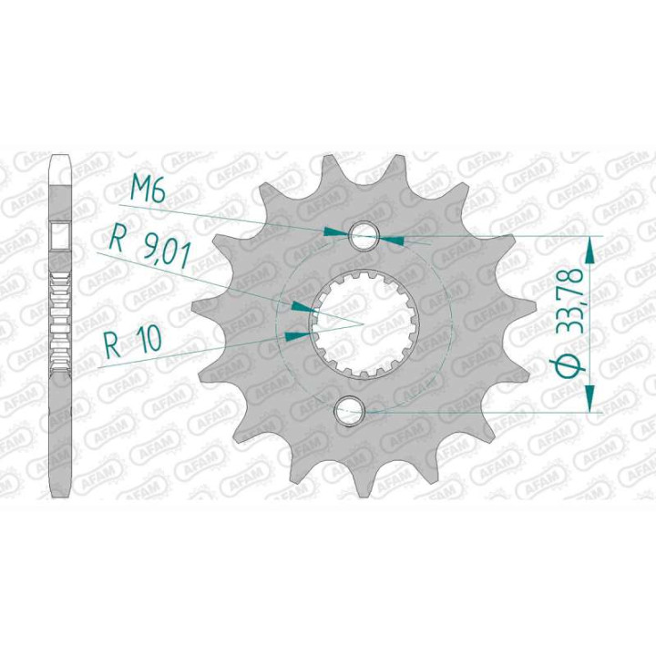 Pignon AFAM 15 dents pas 420 type 20211 Honda CRF 150 R