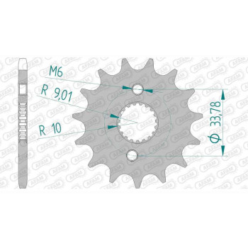 Pignon AFAM 15 dents pas 420 type 20211 Honda CRF 150 R