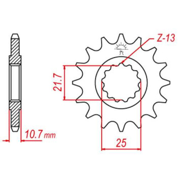 Pignon JT 16 dents pas 520 type 1595 Pignon JT 16 dents pas 520 type 1595
