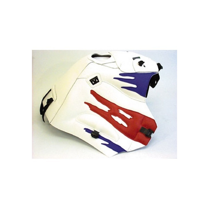 Tapis de réservoir Bagster blanc/lilas/deco rouge (1245E) Honda XRV750 Africa Twin Tapis de réservoir Bagster blanc/lilas/deco rouge (1245E) Honda XRV750 Africa Twin