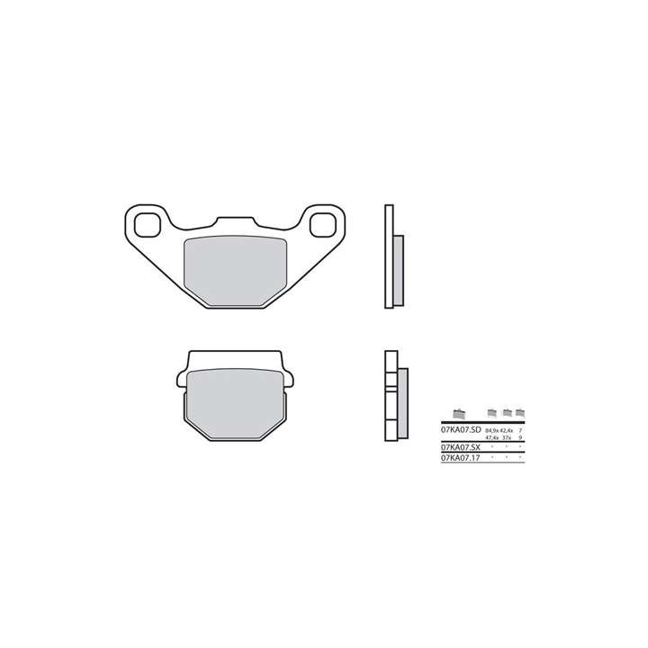 Plaquettes de frein sinter racing BREMBO 07KA07SX