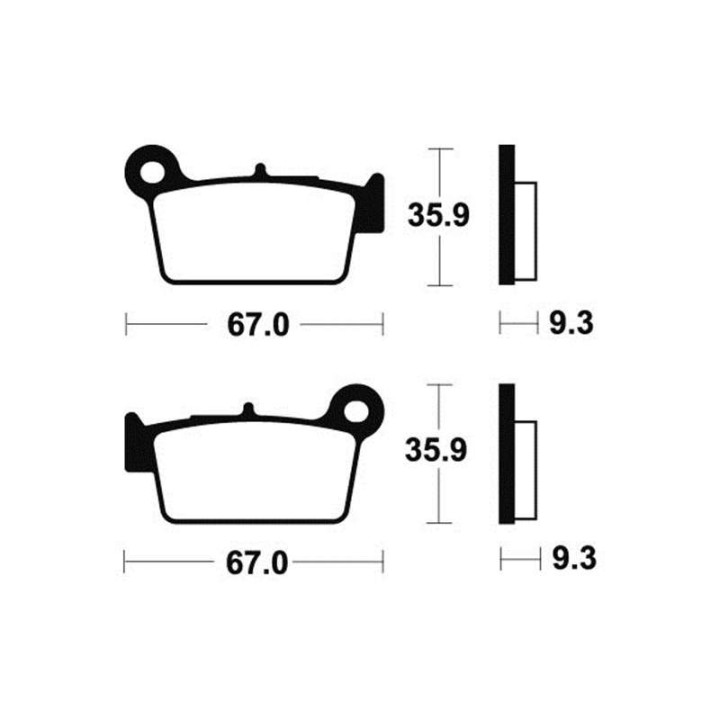 Brake plates organic motorcycle Bendix MA290