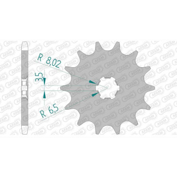 Pignon AFAM 15 dents pas 420 type 27100 Kawasaki KFX 50 KSF 50 Pignon AFAM 15 dents pas 420 type 27100 Kawasaki KFX 50 KSF 50