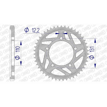 Couronne alu AFAM 45 dents pas 525 type 165800 BMW S 1000 RR
