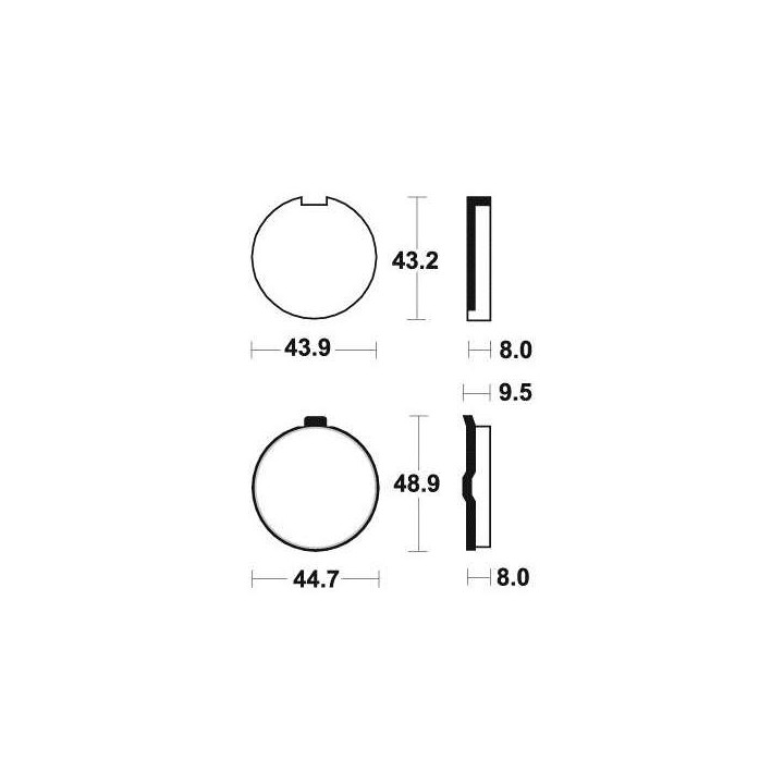 Plaquettes de frein organique BENDIX MA24