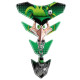 Protection de réservoir moto OneDesign SLIM FACE GREEN 22,1 x 14,4 cm