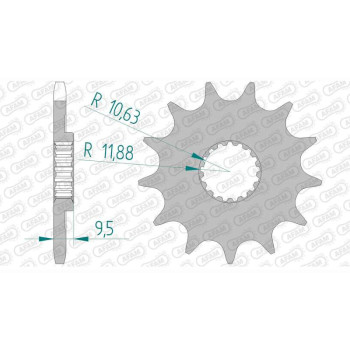 Pignon anti-boue AFAM 15 dents pas 520 type 22406 Suzuki RM-X 450 Z