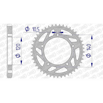 AFAM 44 toothed crown not 530 type 87603 Suzuki GSX-R 1000