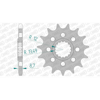 Pignon AFAM 16 dents pas 525 type 22901 Suzuki GSX-R 1000
