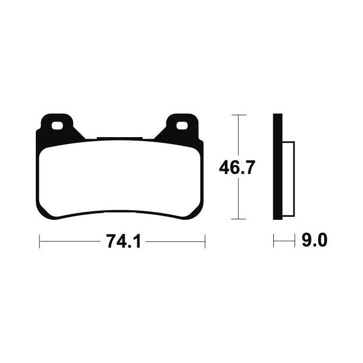 Brake plates metal fried Tecnium MF309