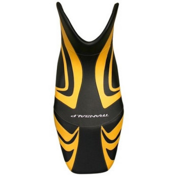Housse de selle Bagster (2199A) Noir/Safran/Lettres Blanches Honda TRANSALP 700 08-09 Housse de selle Bagster (2199A) Noir/Safran/Lettres Blanches Honda TRANSALP 700 08-09