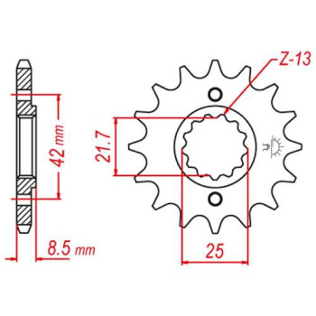 Pignon JT 16 dents pas 520 type 516 Pignon JT 16 dents pas 520 type 516