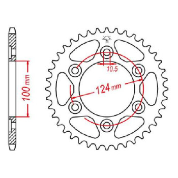 Couronne acier JT 37 dents pas 525 type 745