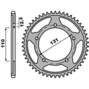 Couronne alu PBR 45 dents ultra-light pas 525 type 4585 BMW S1000RR Couronne alu PBR 45 dents ultra-light pas 525 type 4585 BMW S1000RR