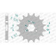 Pignon AFAM 16 dents pas 530 type 22502 Suzuki GT 380