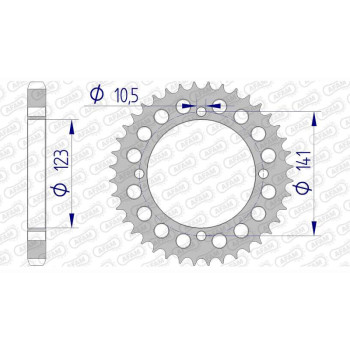 AFAM 40 teeth not 530 type 93800 Laverda 750 SF2
