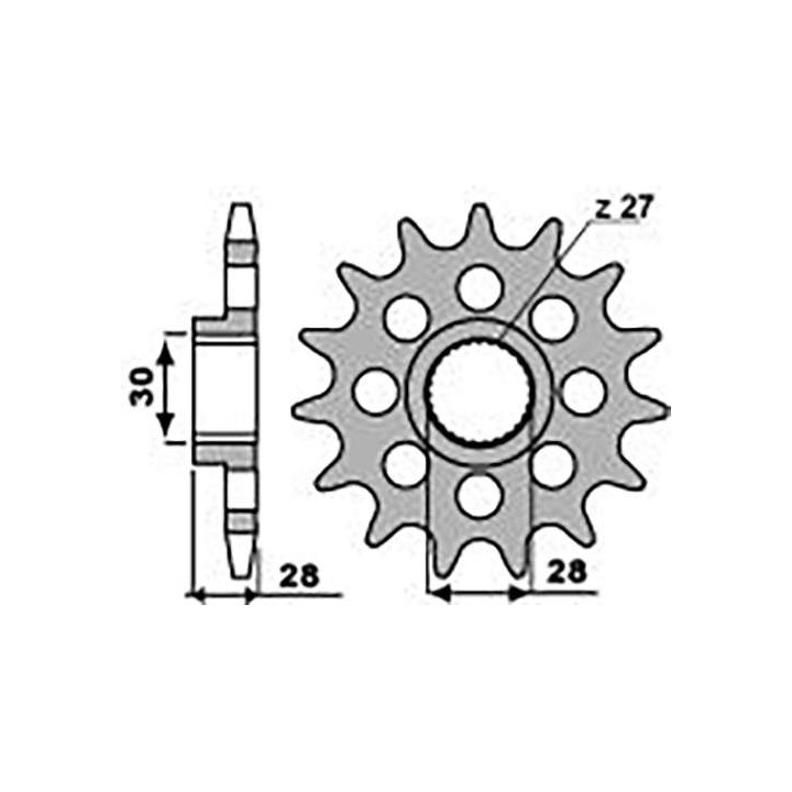 Pignon PBR 15 dents pas 525 type 2148 Aprilia 850 Mana