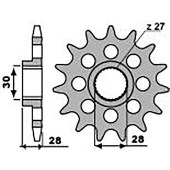Pignon PBR 15 dents pas 525 type 2148 Aprilia 850 Mana
