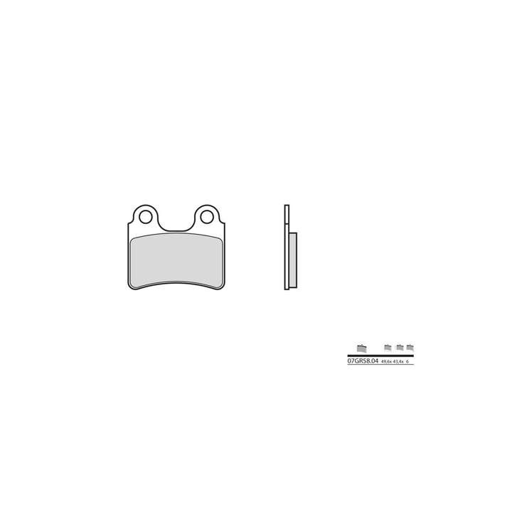Plaquettes de frein organique BREMBO 07GR5804