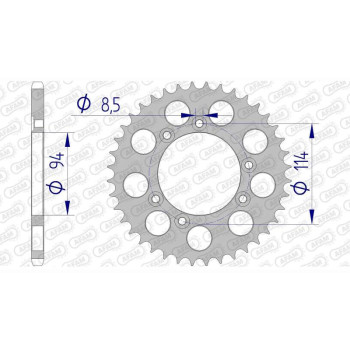 Alu crown AFAM 40 teeth not 520 type 78303 Fantastic 249 R Section
