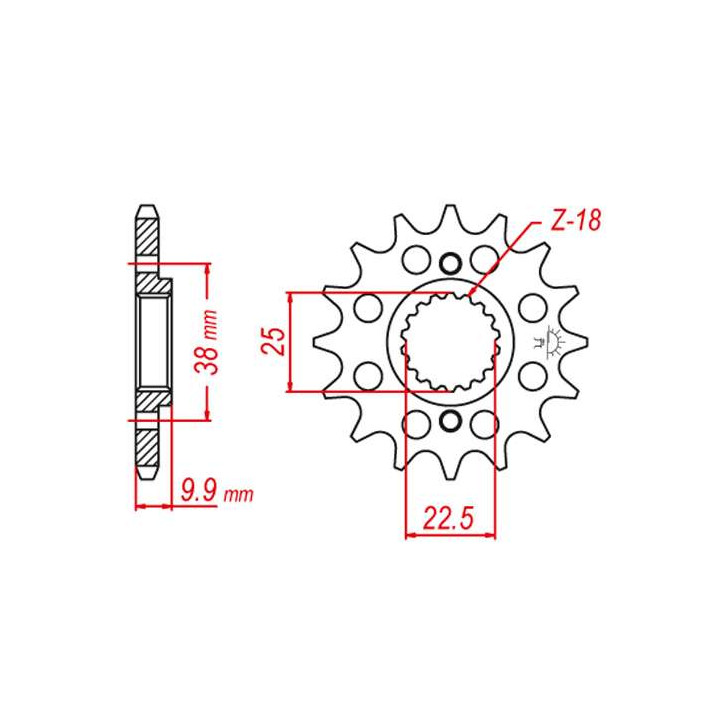 Pignon JT 15 dents pas 520 type 403 Pignon JT 15 dents pas 520 type 403