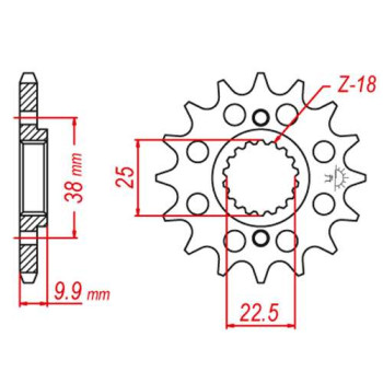 Pignon JT 15 dents pas 520 type 403