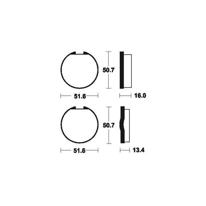 Plaquettes de frein organique BENDIX MA18